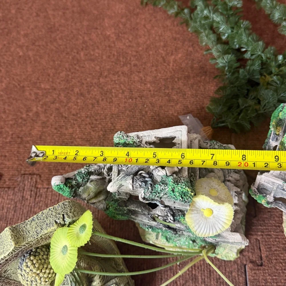 Buddha Statue and Ancient Temple Ruins Aquarium Decorations 3 Piece Set
